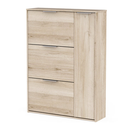 Chicago 4 Door 90cm Shoe Cabinet -Kronberg Oak - FurniComp