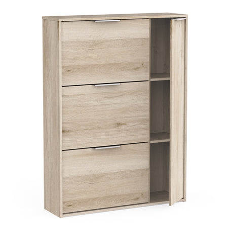 Chicago 4 Door 90cm Shoe Cabinet -Kronberg Oak - FurniComp