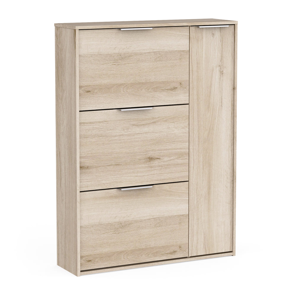Chicago 4 Door 90cm Shoe Cabinet -Kronberg Oak - FurniComp