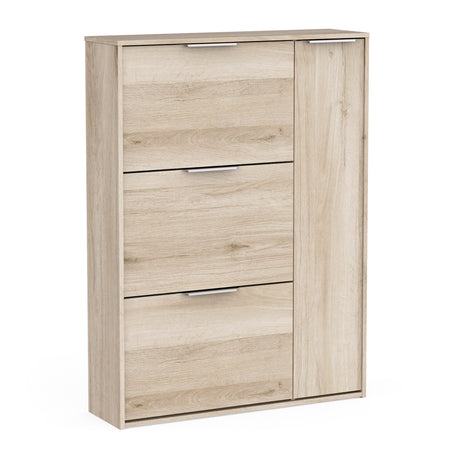 Chicago 4 Door 90cm Shoe Cabinet -Kronberg Oak - FurniComp