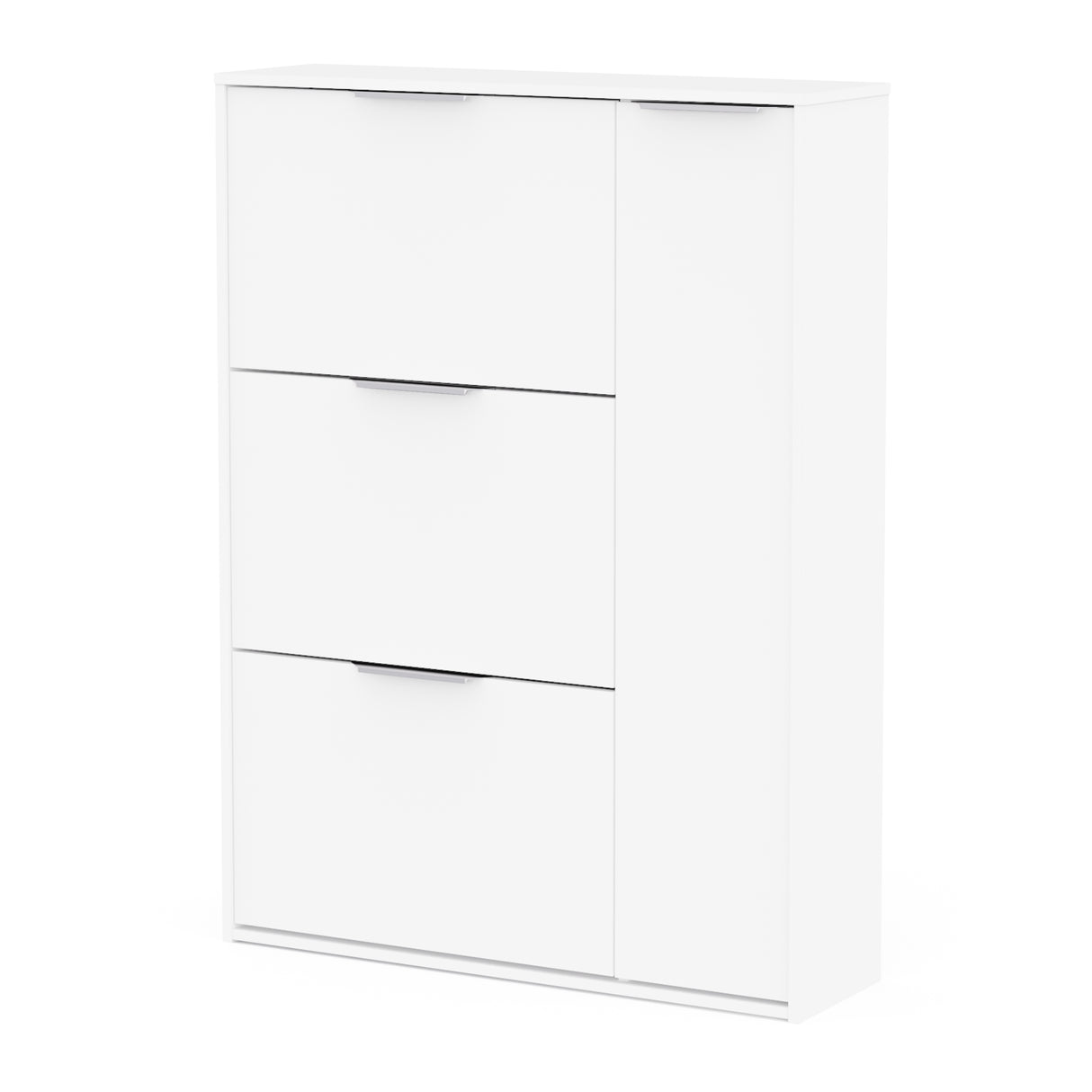 Chicago 4 Door 90cm Shoe Cabinet - Matt White - FurniComp