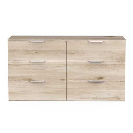 Chicago 6 Drawer 150cm Chest of Drawers - Kronberg Oak - FurniComp