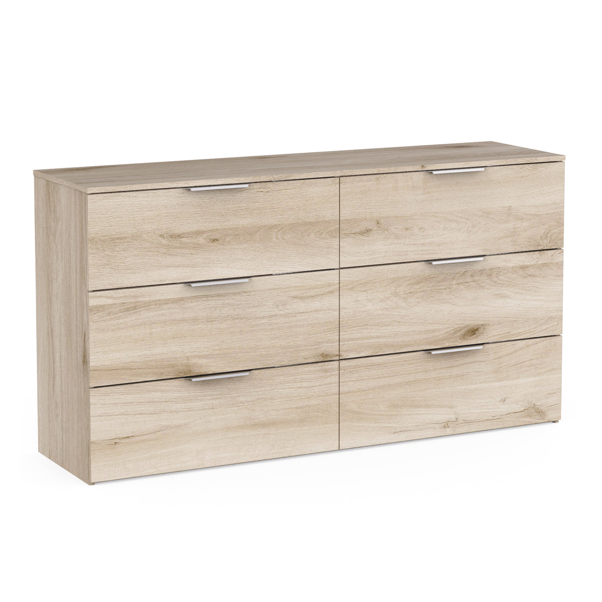 Chicago 6 Drawer 150cm Chest of Drawers - Kronberg Oak - FurniComp