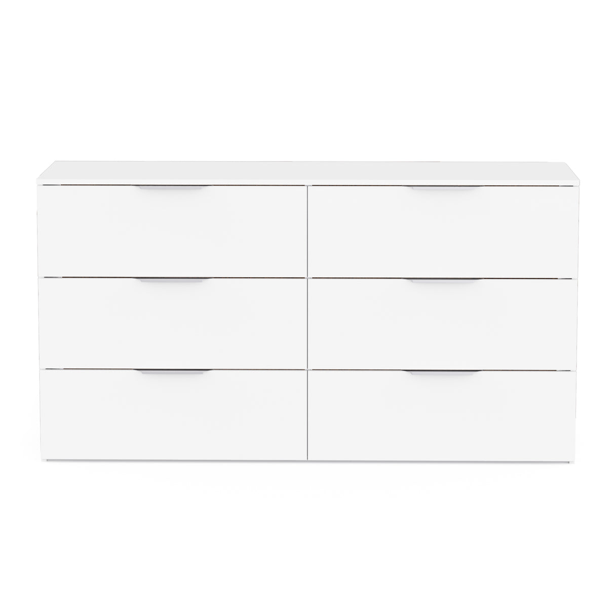 Chicago 6 Drawer 150cm Large Chest of Drawers - Matt White - FurniComp