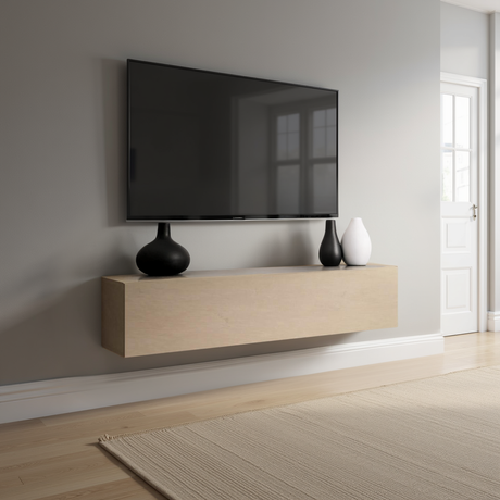 Combo 138cm Floating Wall Hung TV Unit - Stone COM-62-03 - FurniComp