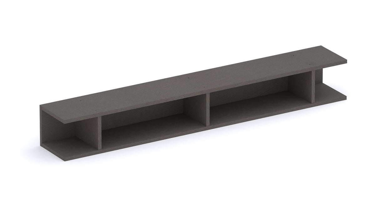 Combo 138cm Floating Wall Hung TV Shelf - Black Lava COM-43-06 - FurniComp