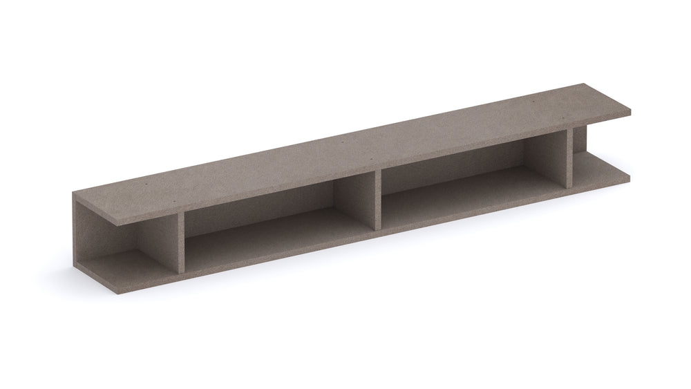 Combo 138cm Floating Wall Hung TV Shelf - Bronze COM-43-07 - FurniComp