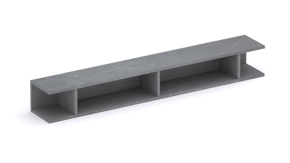 Combo 138cm Floating Wall Hung TV Shelf - Lead Grey COM-43-08 - FurniComp