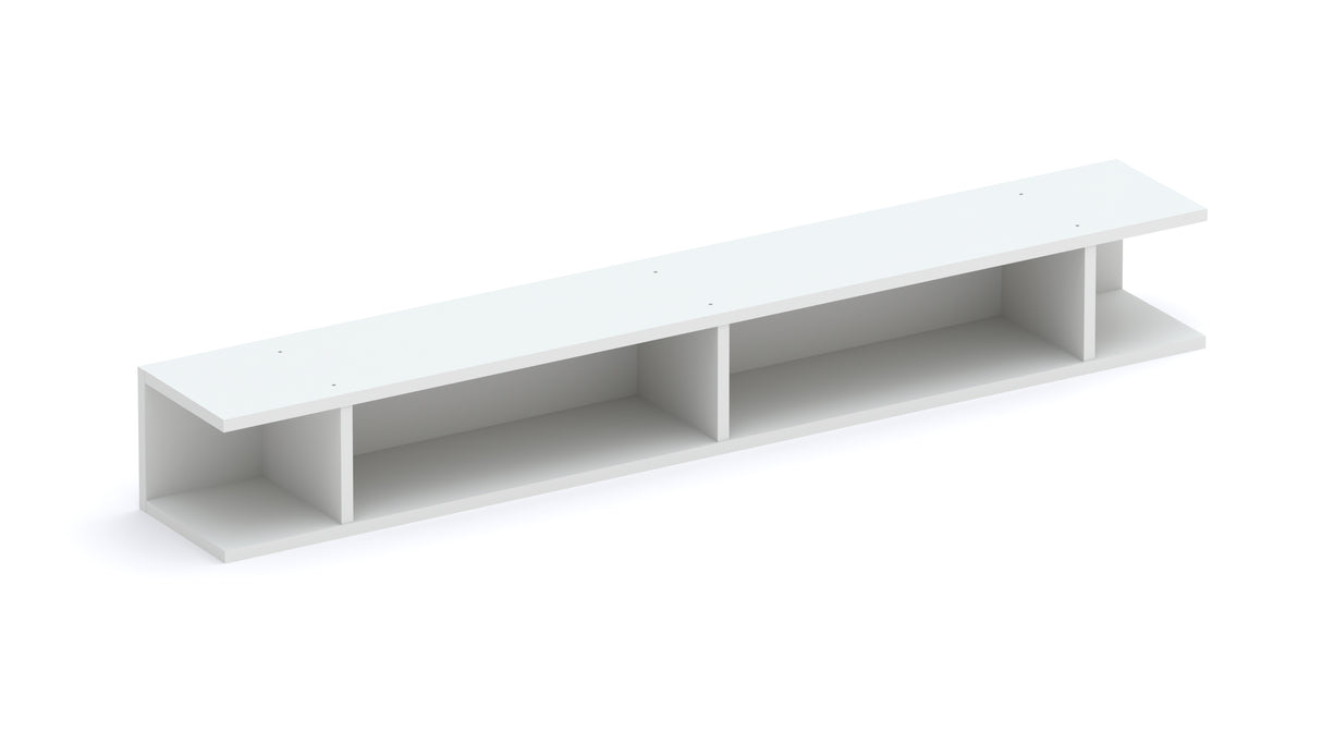 Combo 138cm Floating Wall Hung TV Shelf - Light Chalk Grey COM-43-05 - FurniComp