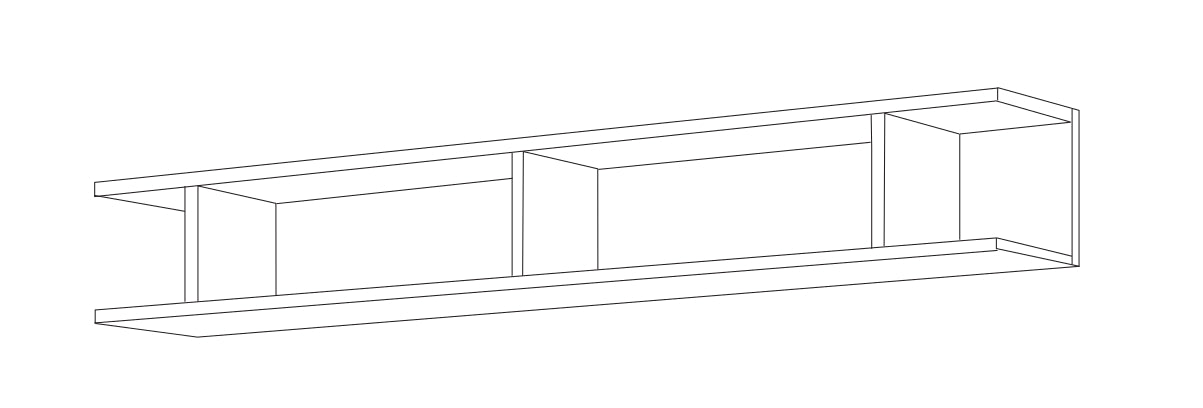 Combo 138cm Floating Wall Hung TV Shelf - Cashmere COM-43-10 - FurniComp