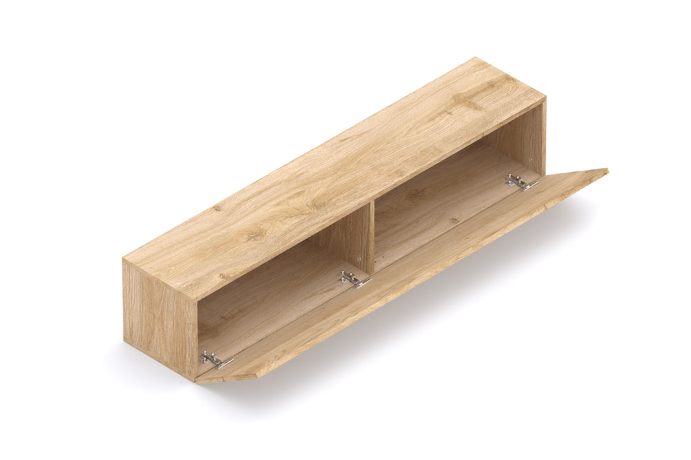 Combo 138cm Floating Wall Hung TV Unit - Cadiz Oak COM-62-09 - FurniComp