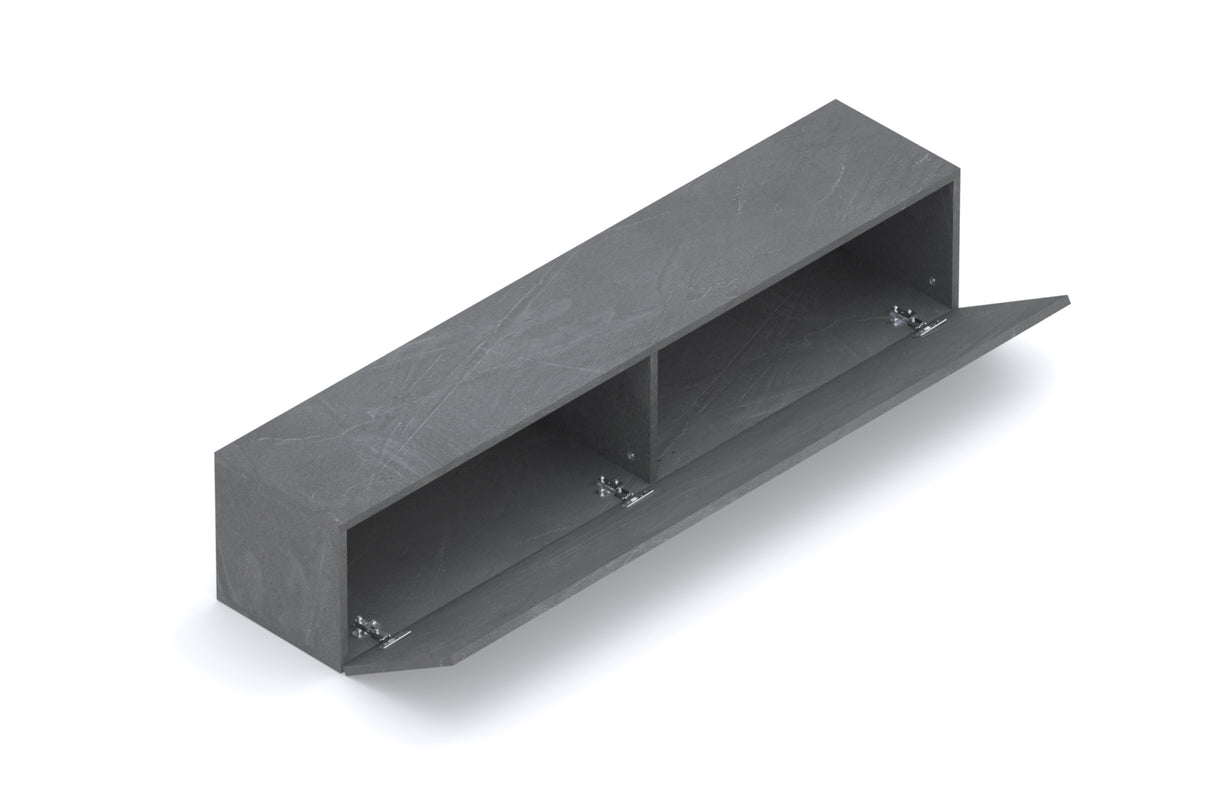 Combo 138cm Floating Wall Hung TV Unit - Lead Grey COM-62-08 - FurniComp