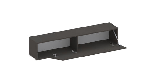Combo 138cm Floating Wall Hung TV Unit with Shaped Door - Black Lava COM-26-06 - FurniComp