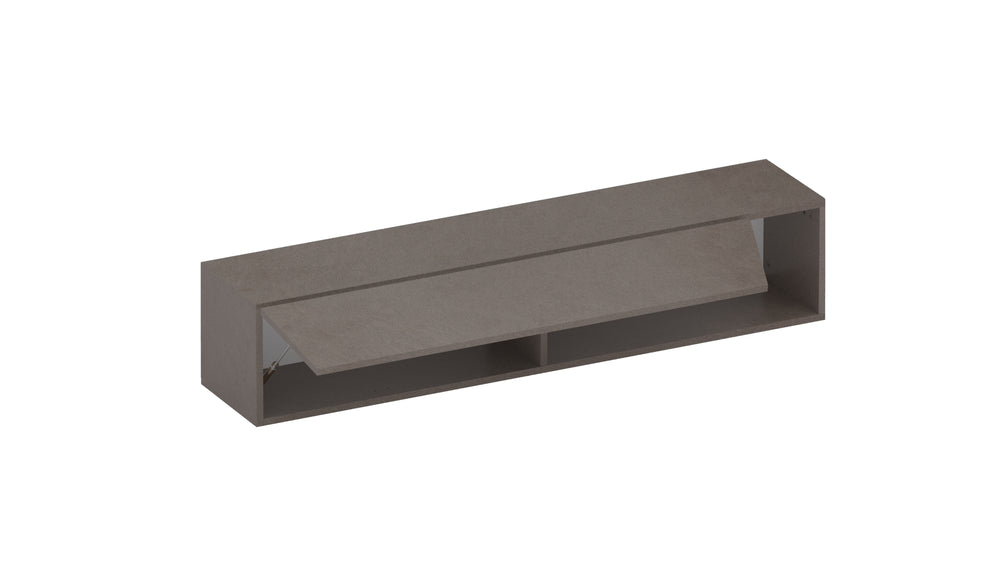 Combo 138cm Floating Wall Hung TV Unit with Shaped Door - Bronze COM-26-07 - FurniComp