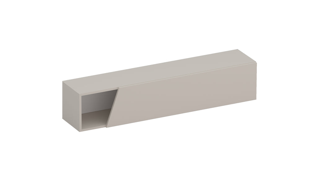 Combo 138cm Floating Wall Hung TV Unit with Shaped Door - Cashmere COM-26-10 - FurniComp