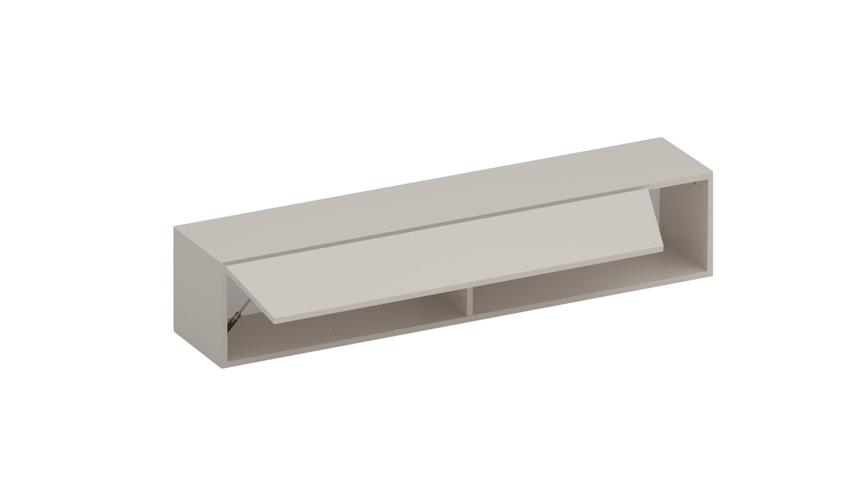 Combo 138cm Floating Wall Hung TV Unit with Shaped Door - Cashmere COM-26-10 - FurniComp