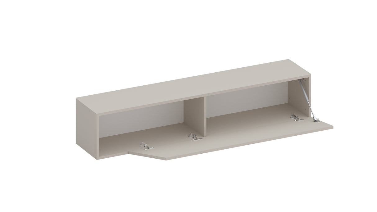 Combo 138cm Floating Wall Hung TV Unit with Shaped Door - Cashmere COM-26-10 - FurniComp
