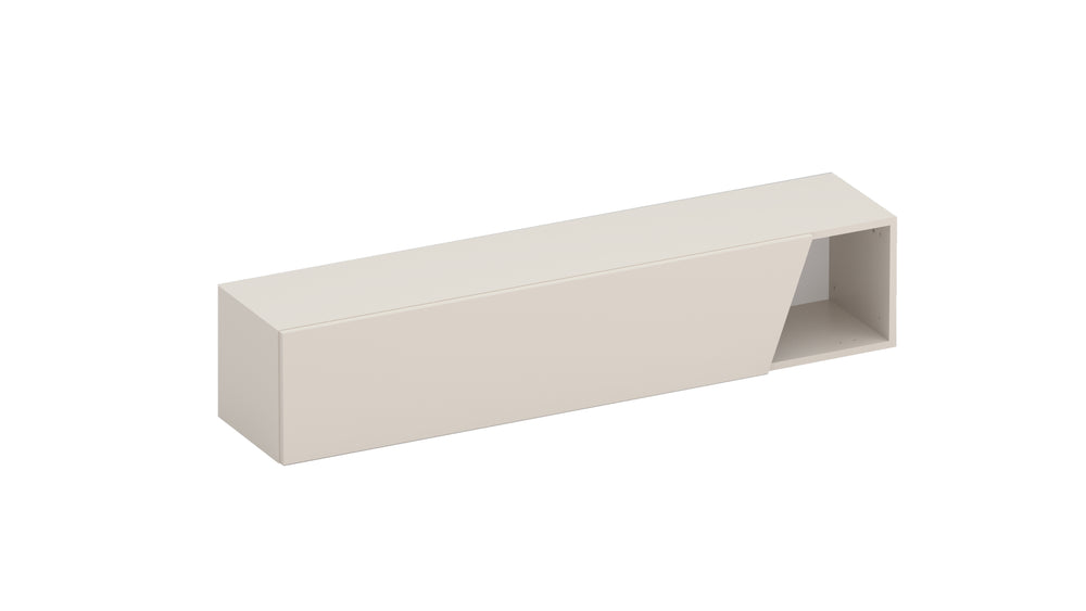 Combo 138cm Floating Wall Hung TV Unit with Shaped Door - Cashmere COM-26-10 - FurniComp