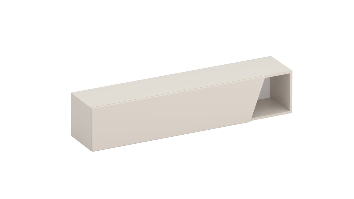 Combo 138cm Floating Wall Hung TV Unit with Shaped Door - Cashmere COM-26-10 - FurniComp