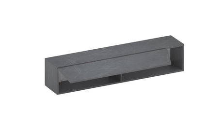 Combo 138cm Floating Wall Hung TV Unit with Shaped Door - Lead Grey COM-26-08 - FurniComp
