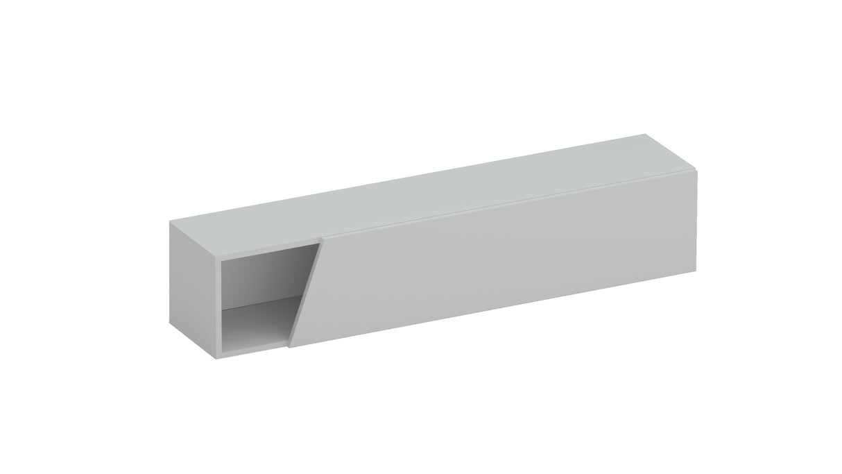 Combo 138cm Floating Wall Hung TV Unit with Shaped Door - Light Chalk Grey COM-26-05 - FurniComp