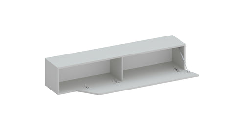 Combo 138cm Floating Wall Hung TV Unit with Shaped Door - Light Chalk Grey COM-26-05 - FurniComp