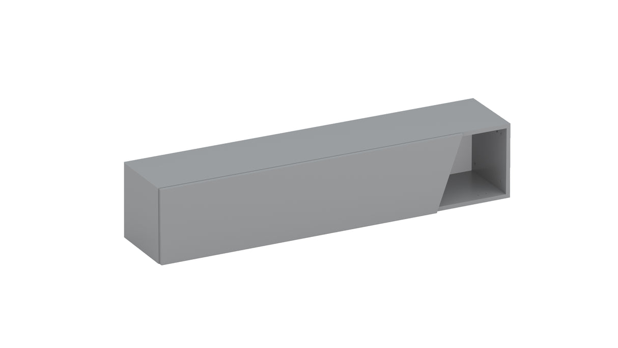 Combo 138cm Floating Wall Hung TV Unit with Shaped Door - Slate Grey COM-26-04 - FurniComp