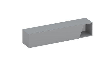 Combo 138cm Floating Wall Hung TV Unit with Shaped Door - Slate Grey COM-26-04 - FurniComp