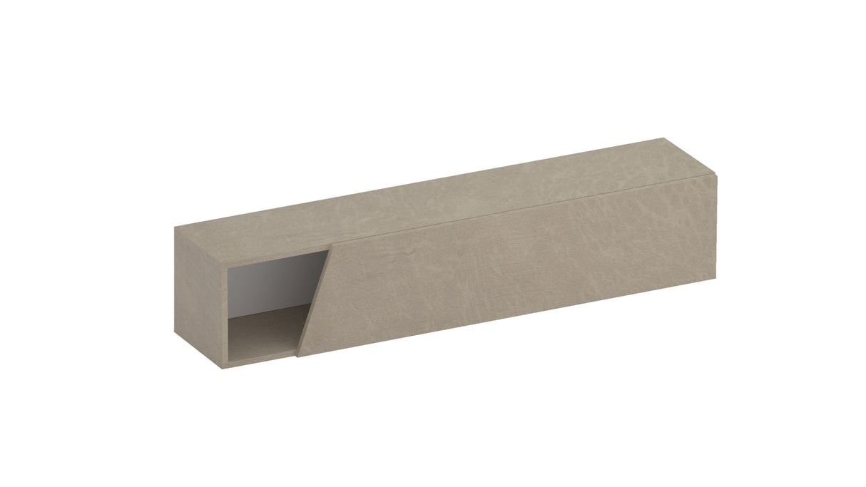 Combo 138cm Floating Wall Hung TV Unit with Shaped Door - Stone COM-26-03 - FurniComp