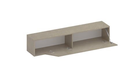 Combo 138cm Floating Wall Hung TV Unit with Shaped Door - Stone COM-26-03 - FurniComp