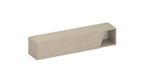 Combo 138cm Floating Wall Hung TV Unit with Shaped Door - Stone COM-26-03 - FurniComp