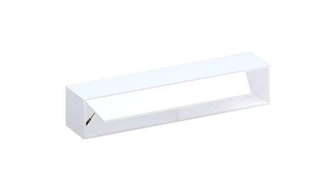 Combo 138cm Floating Wall Hung TV Unit with Shaped Door - White Gloss COM-26-01 - FurniComp