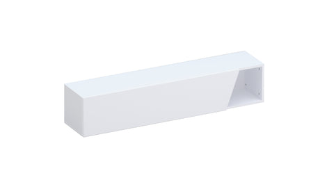 Combo 138cm Floating Wall Hung TV Unit with Shaped Door - White Gloss COM-26-01 - FurniComp