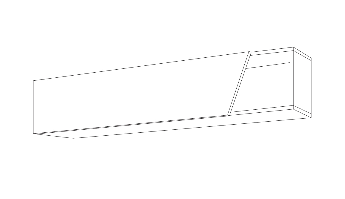 Combo 138cm Floating Wall Hung TV Unit with Shaped Door - White Gloss COM-26-01 - FurniComp