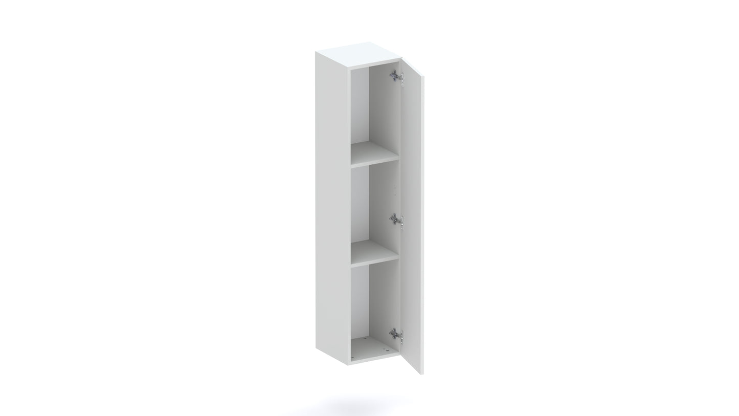 Combo 1 Door 29cm Multipurpose Wall Hung Tall Storage Unit - Light Chalk Grey COM-30-05 - FurniComp