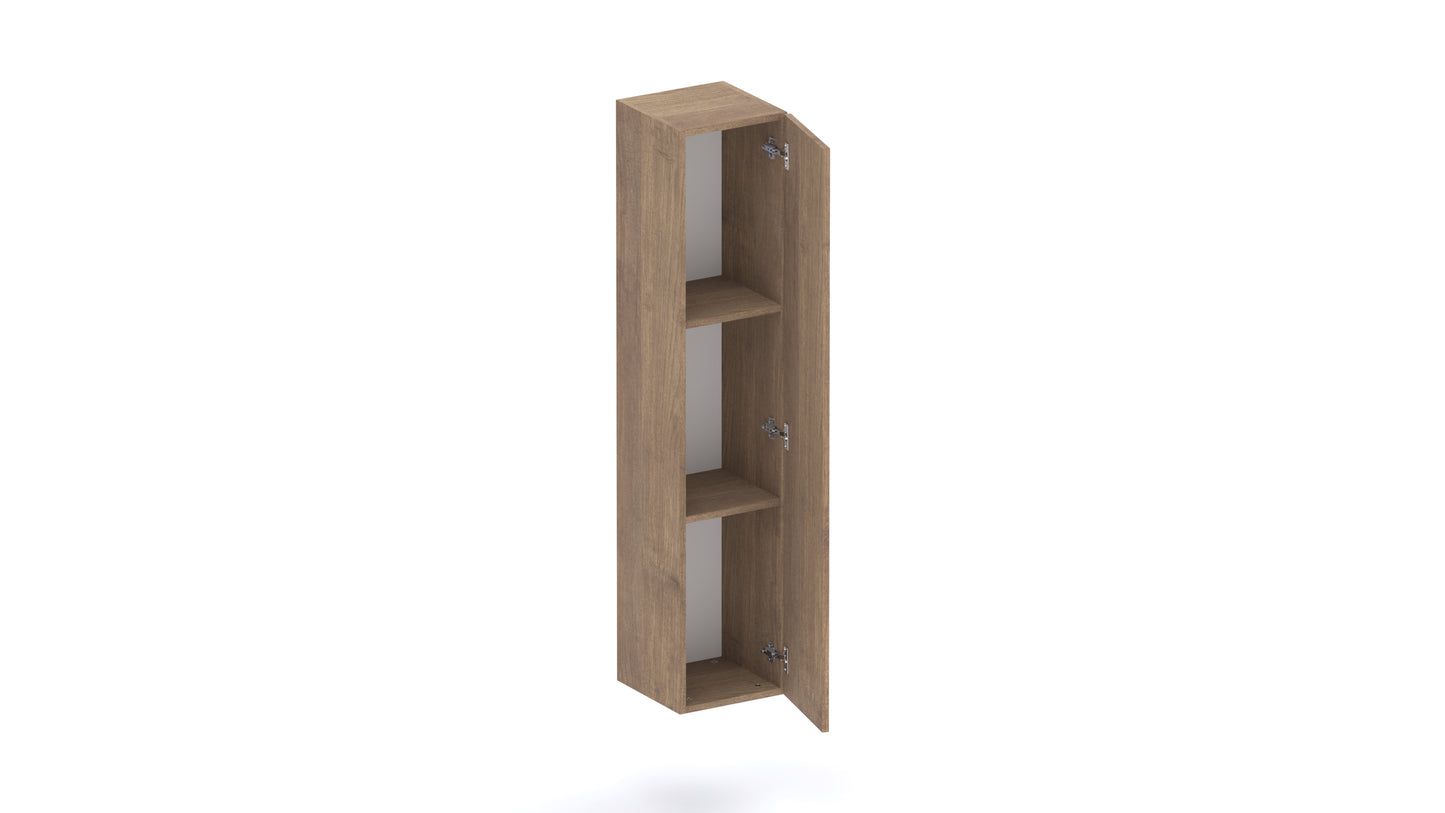 Combo 1 Door 29cm Multipurpose Wall Hung Tall Storage Unit - Mercure Oak COM-30-02 - FurniComp