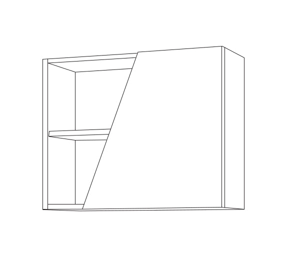 Combo 55cm Floating Wall Cube With Shaped Door - Cashmere COM-18-10 - FurniComp
