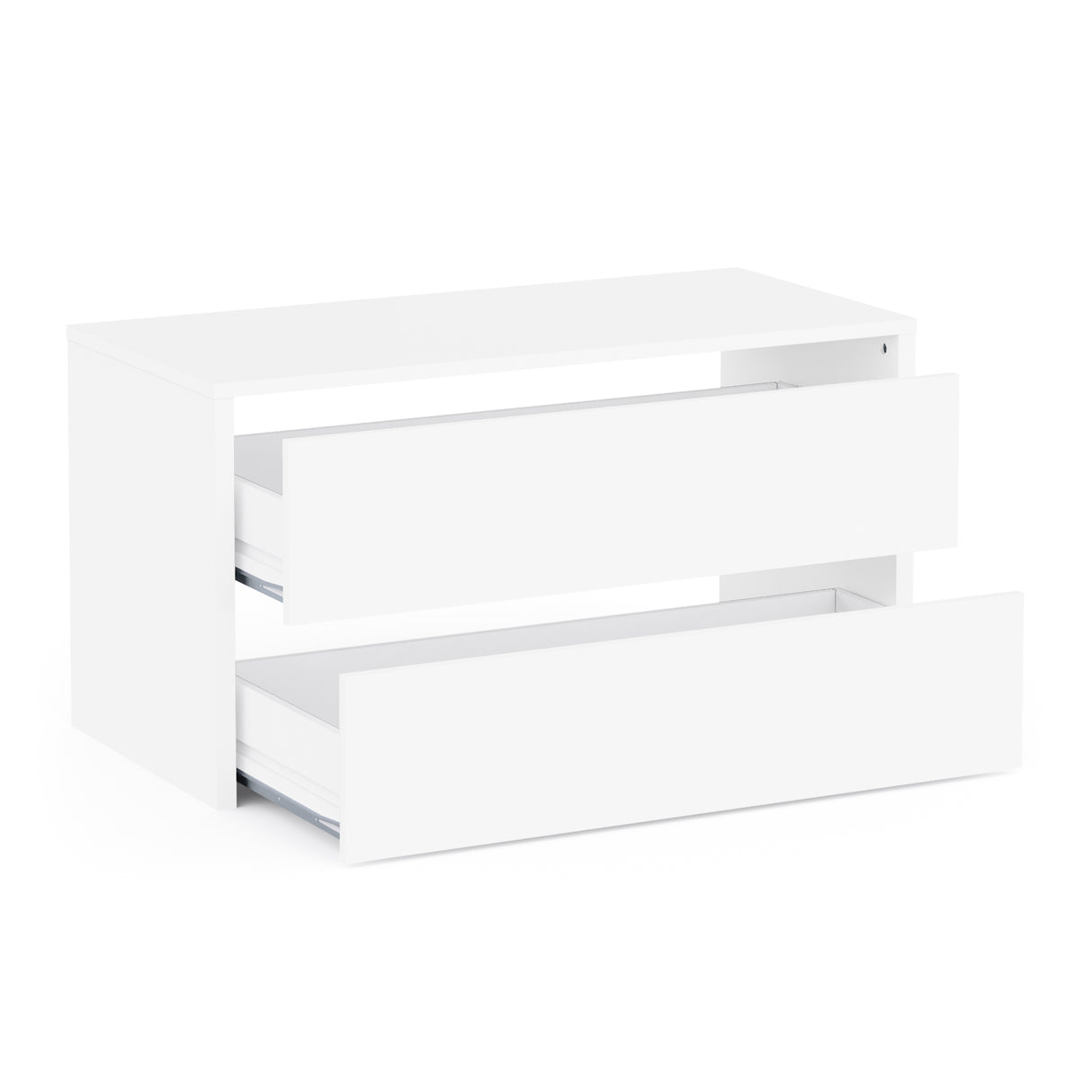 Connect 2 Drawers White 100cm Large Internal Chest of Drawers for Wardrobes CON-2DR-WDP - FurniComp