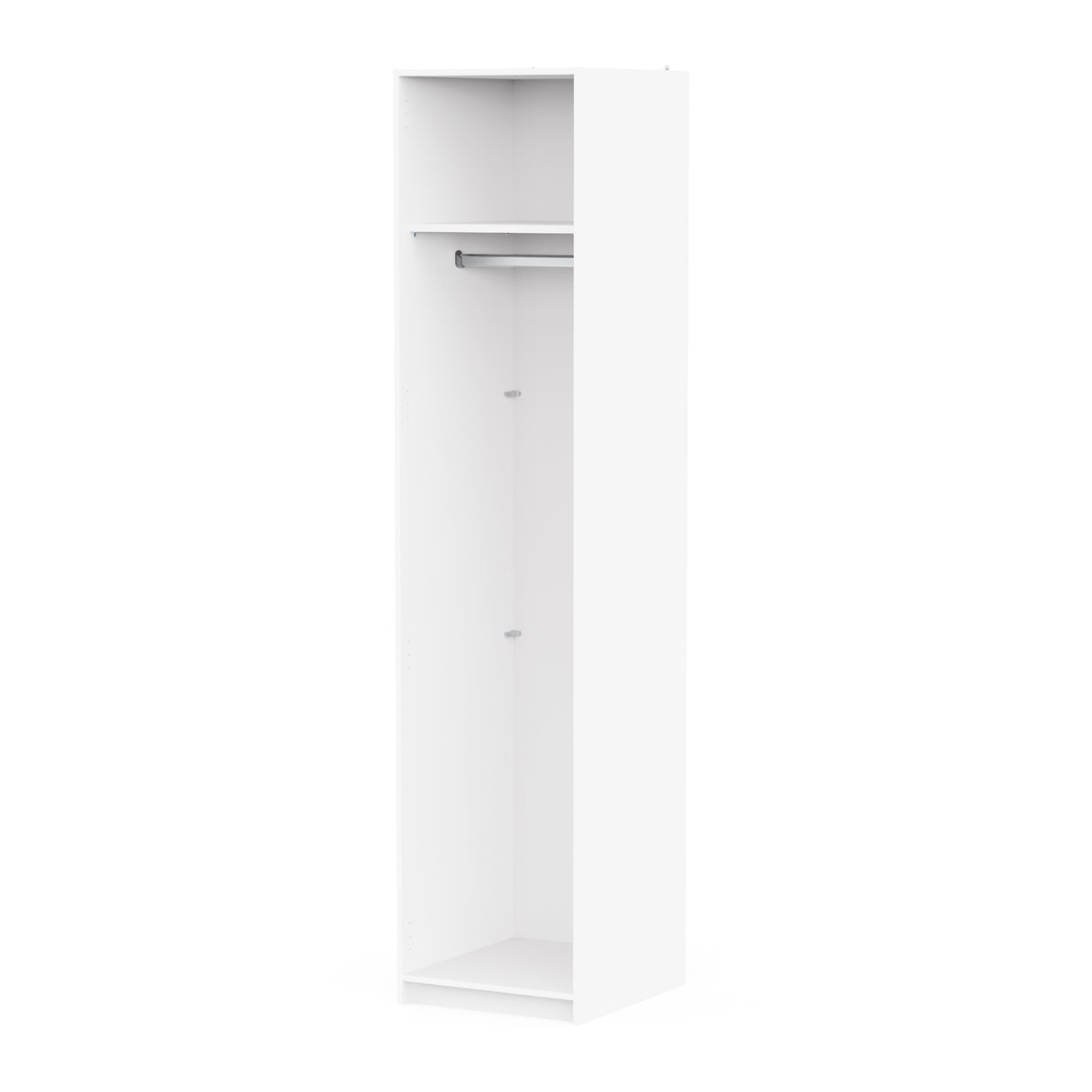 Connect Modular 1 Door White Mirrored Wardrobe 50x55x224cm CON-1DR-WWM - FurniComp