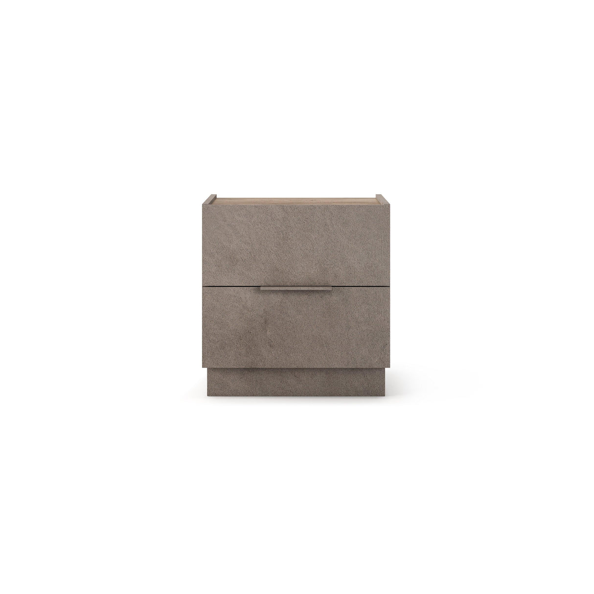 Cuba 2 Drawer Bedside Table - Bronze & Mercure Oak - FurniComp