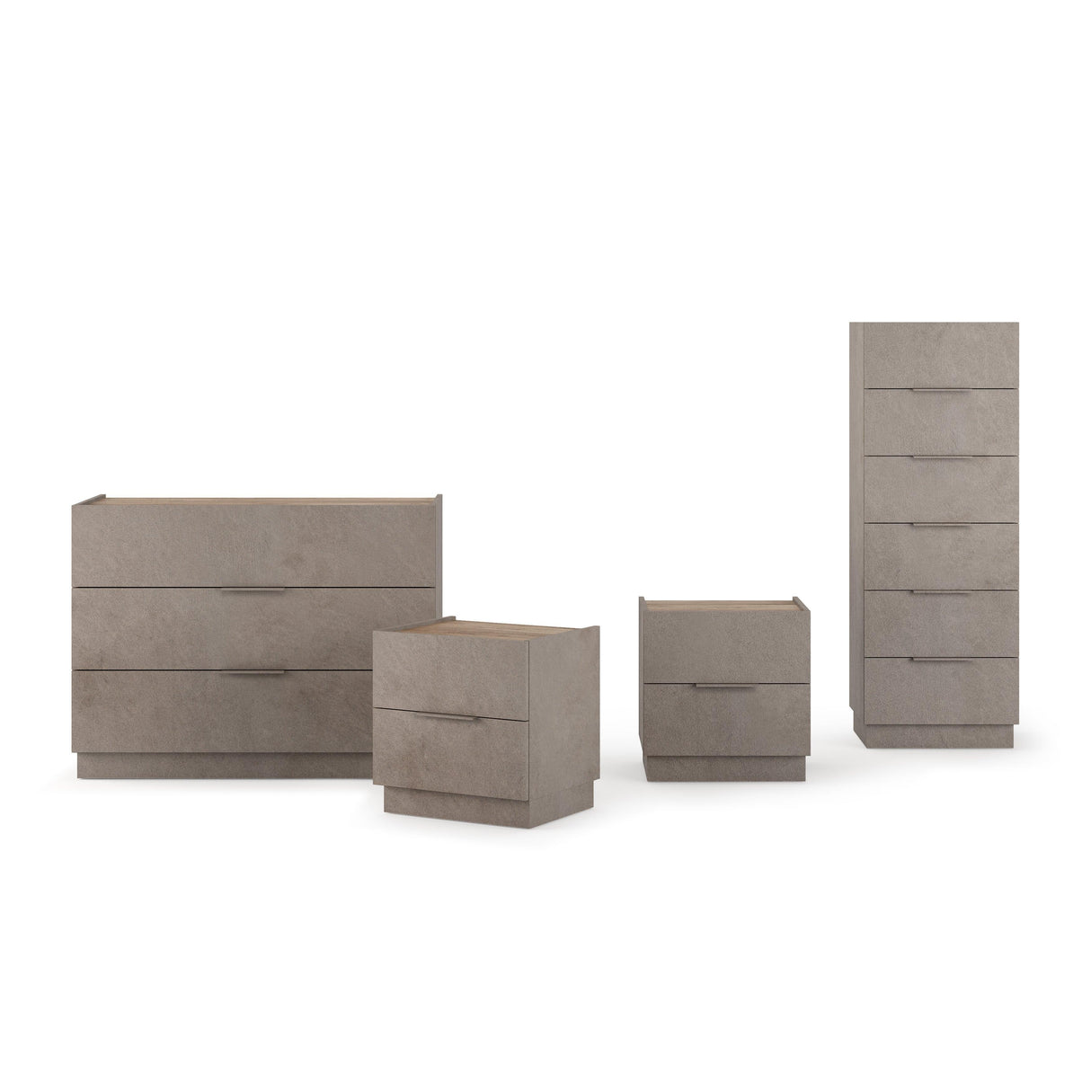 Cuba 3 Drawer 110cm Chest of Drawers - Bronze & Mercure Oak - FurniComp