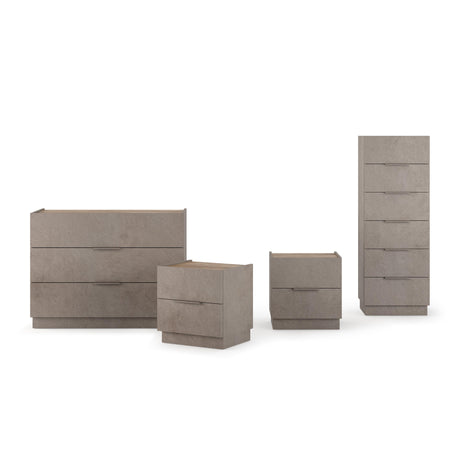 Cuba 3 Drawer 110cm Chest of Drawers - Bronze & Mercure Oak - FurniComp