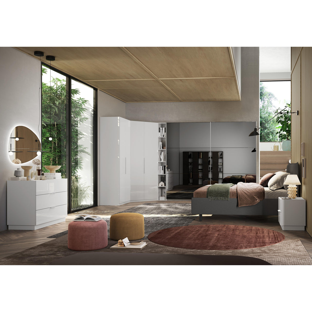 Cuba 3 Drawer 110cm Chest of Drawers - White High Gloss - FurniComp