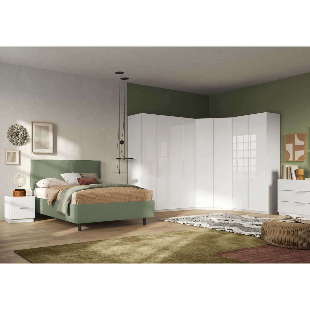 Cuba 3 Drawer 110cm Chest of Drawers - White High Gloss - FurniComp