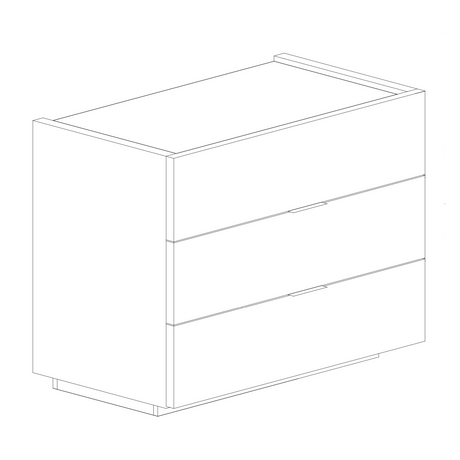 Cuba 3 Drawer 110cm Chest of Drawers - Bronze & Mercure Oak - FurniComp