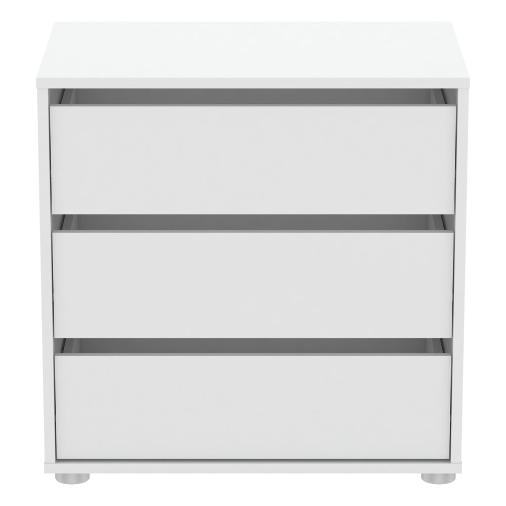 Dallas Universal 3 Drawers Matt White 60cm Internal Chest of Drawers for Wardrobes - FurniComp