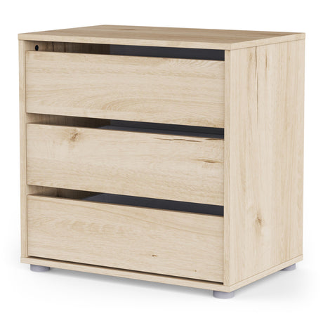 Dallas Universal 3 Drawers Royal Oak 60cm Internal Chest of Drawers for Wardrobes - FurniComp