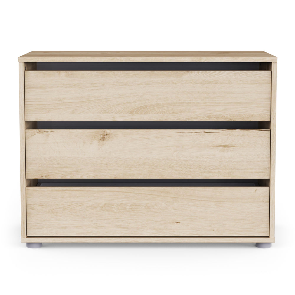 Dallas Universal 3 Drawers Royal Oak 80cm Large Internal Chest of Drawers for Wardrobes - FurniComp