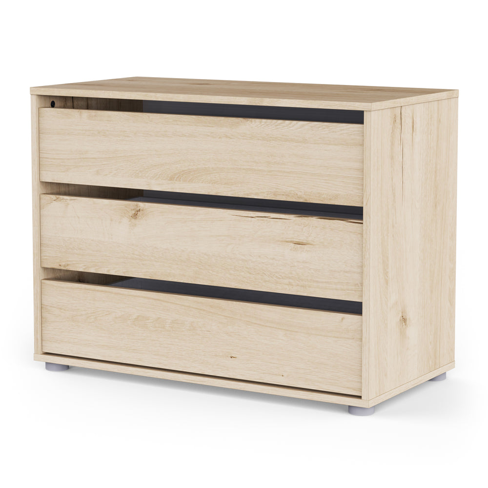 Dallas Universal 3 Drawers Royal Oak 80cm Large Internal Chest of Drawers for Wardrobes - FurniComp