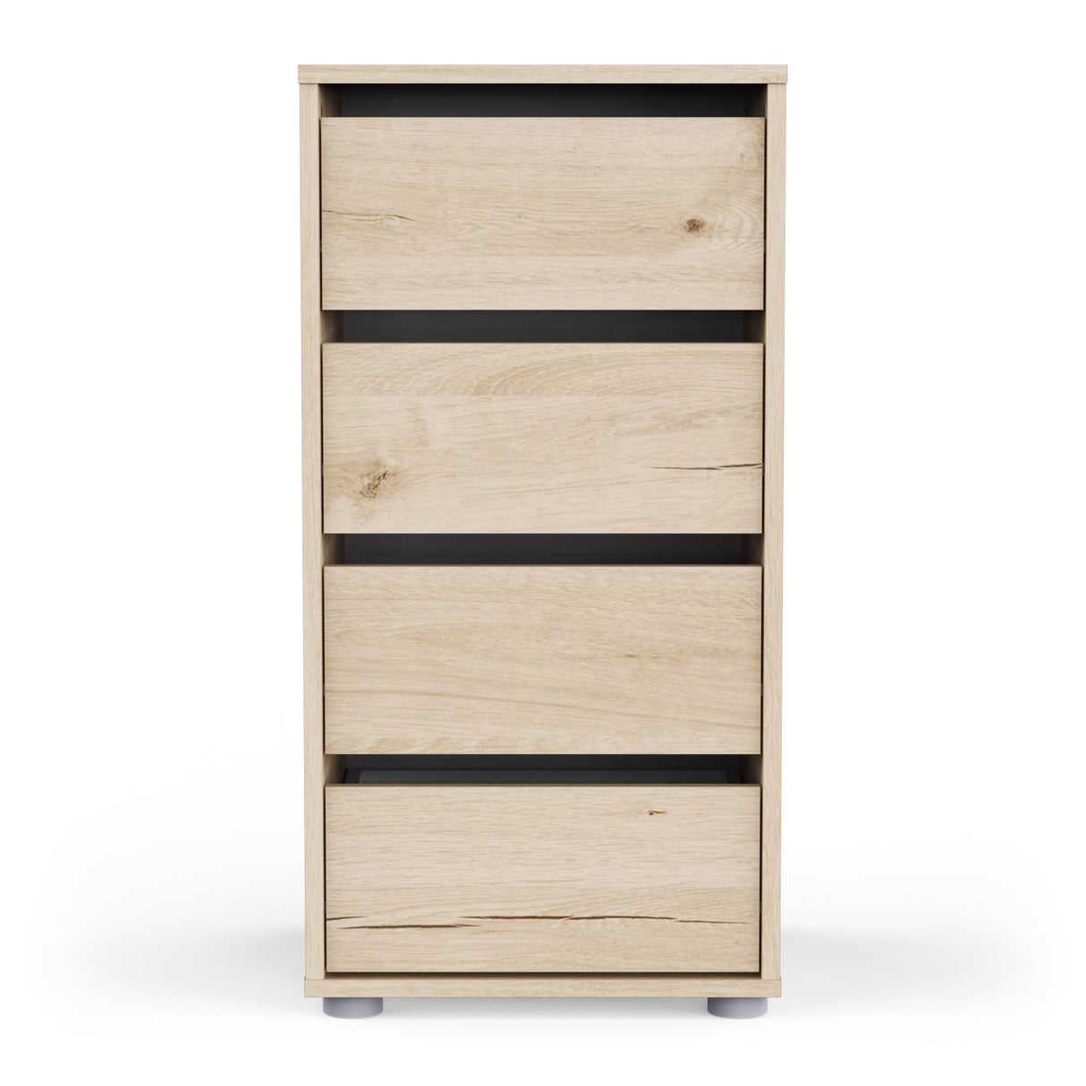 Dallas Universal 4 Drawers Royal Oak 40cm Tall Narrow Internal Chest of Drawers for Wardrobes - FurniComp